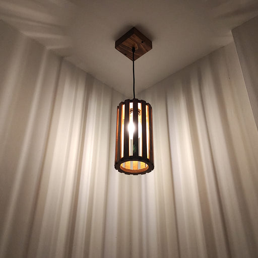 Casa Brown Wooden Single Hanging Lamp