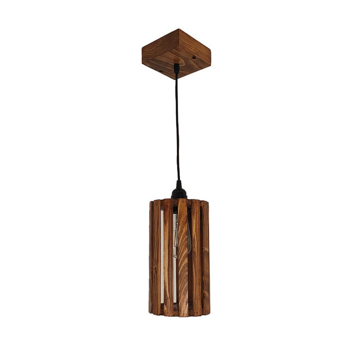 Casa Brown Wooden Single Hanging Lamp