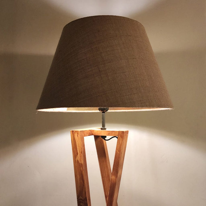 Arc LED Wooden Floor Lamp