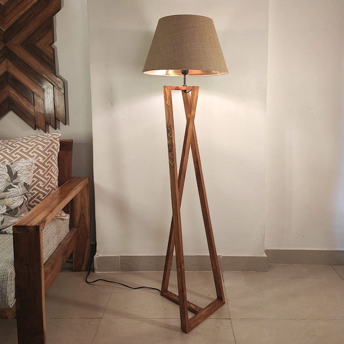 Arc LED Wooden Floor Lamp