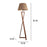 Arc LED Wooden Floor Lamp