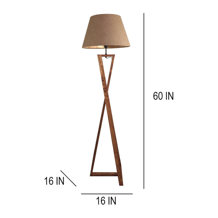 Arc LED Wooden Floor Lamp