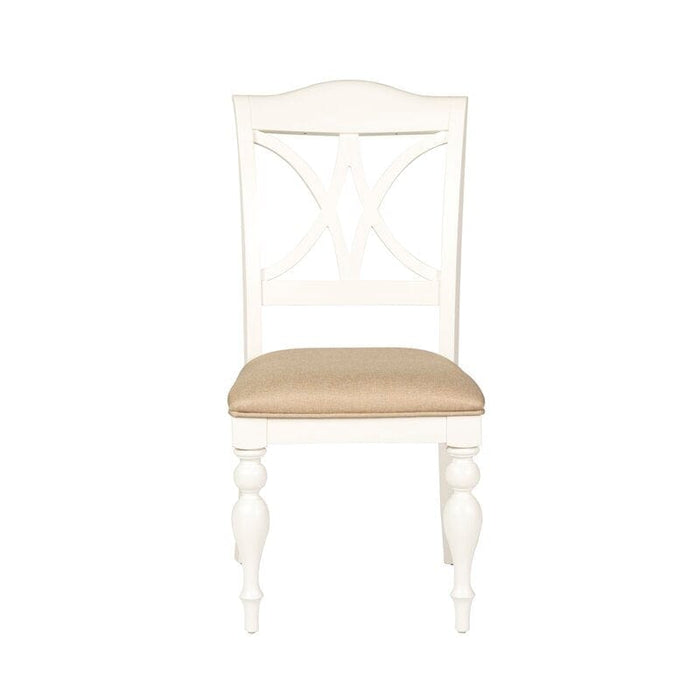 Wooden Cato Cross Back Side Dinning Chair  (Set of 2)