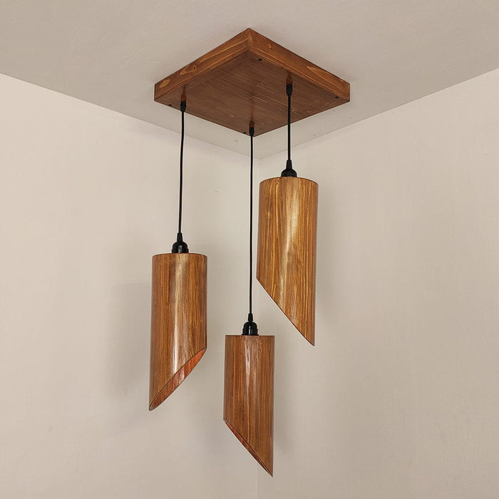 Cedar Brown Cluster Hanging Lamp