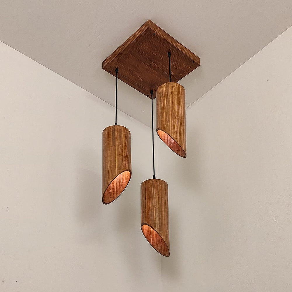 Cedar Brown Cluster Hanging Lamp