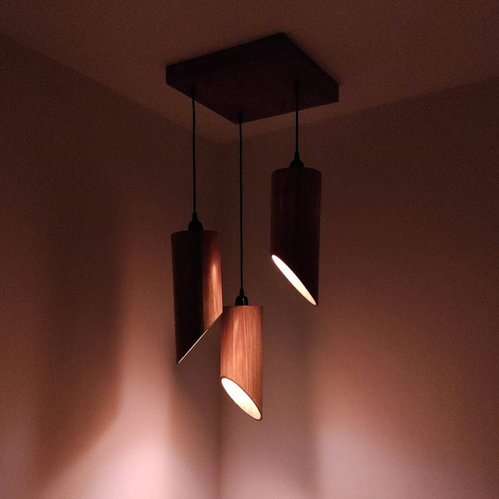 Cedar Brown Cluster Hanging Lamp