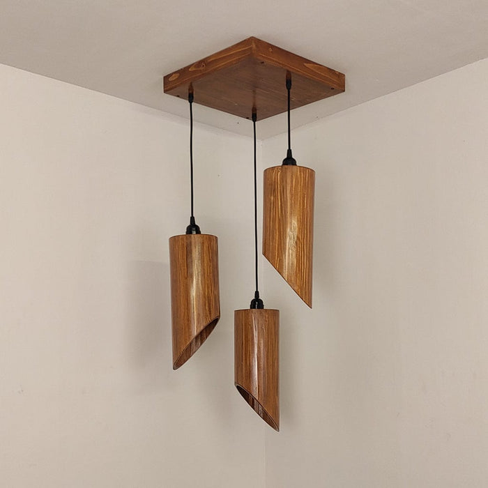 Cedar Brown Cluster Hanging Lamp