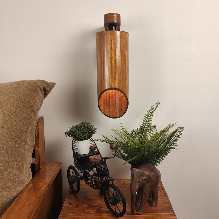 Cedar Brown Wooden Wall Light