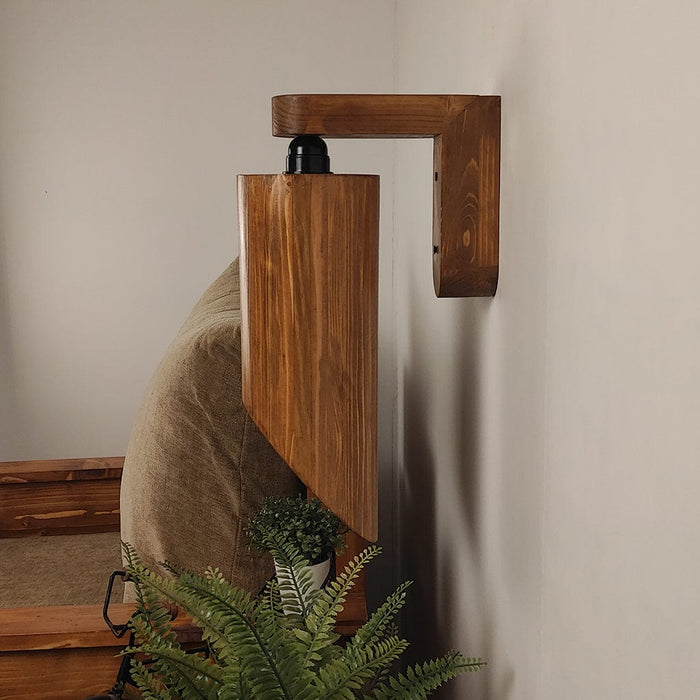 Cedar Brown Wooden Wall Light