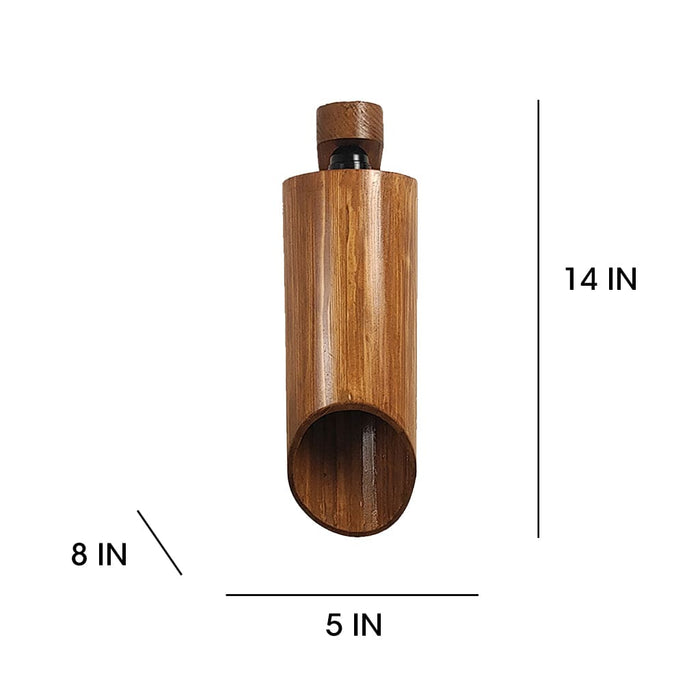 Cedar Brown Wooden Wall Light