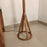 Celine Wooden Floor Lamp with Brown Base and Premium Beige Fabric Lampshade