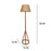 Celine Wooden Floor Lamp with Brown Base and Premium Beige Fabric Lampshade