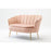 Velvet Flared Arm Loveseat
