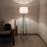 Claire Metal Floor Lamp with Beige Fabric Lampshade