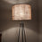 Claire Metal Floor Lamp with Beige Fabric Lampshade