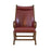 Wide Unique Back Design Armchair With Ottoman