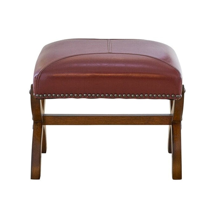 Wide Unique Back Design Armchair With Ottoman