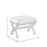 Wide Unique Back Design Armchair With Ottoman