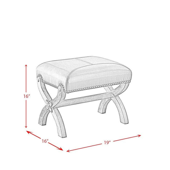 Wide Unique Back Design Armchair With Ottoman