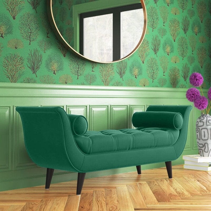 Modern Upholstered Tufted Cordelia Bench Button for Bedroom,Entryway Living Room
