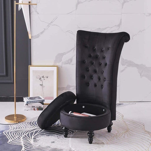 Coreas Wide Tufted Velvet Wingback Chair