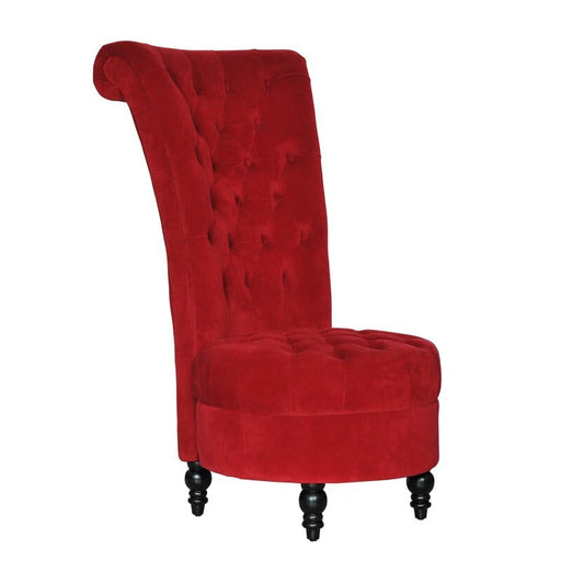 Dinwiddie Wide Tufted Velvet Slipper Chair