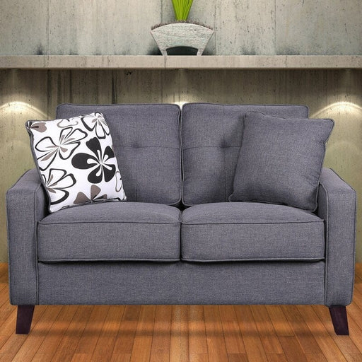 Linen Square Arm Loveseat