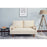 Velvet Square Arm Loveseat with Reversible Cushions
