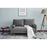 Velvet Square Arm Loveseat with Reversible Cushions