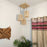 Elegant Beige Wooden Cluster Hanging Lamp