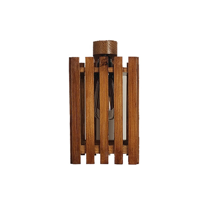 Elegant Brown Wooden Wall Light