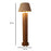 Elegant Wooden Floor Lamp with Brown Base and Beige Fabric Lampshade