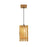 Elegant Beige Wooden Single Hanging Lamp