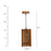 Elegant Brown Wooden Single Hanging Lamp