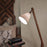 Prominence Wooden Floor Lamp with Beige Fabric Lampshade