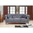Evianna Velvet Rolled Arm Sofa