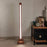 Excalibur LED Wooden Floor Lamp With Brown Base