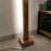 Excalibur LED Wooden Floor Lamp With Brown Base