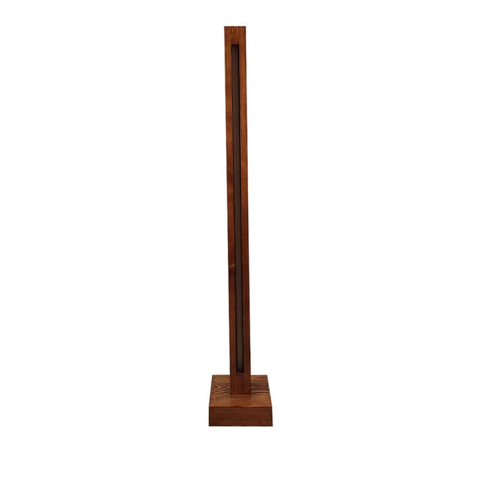 Excalibur LED Wooden Floor Lamp With Brown Base