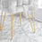 Flemin Wide Velvet Tufted Square Cocktail Ottoman