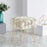 Flemin Wide Velvet Tufted Square Cocktail Ottoman