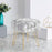 Flemin Wide Velvet Tufted Square Cocktail Ottoman