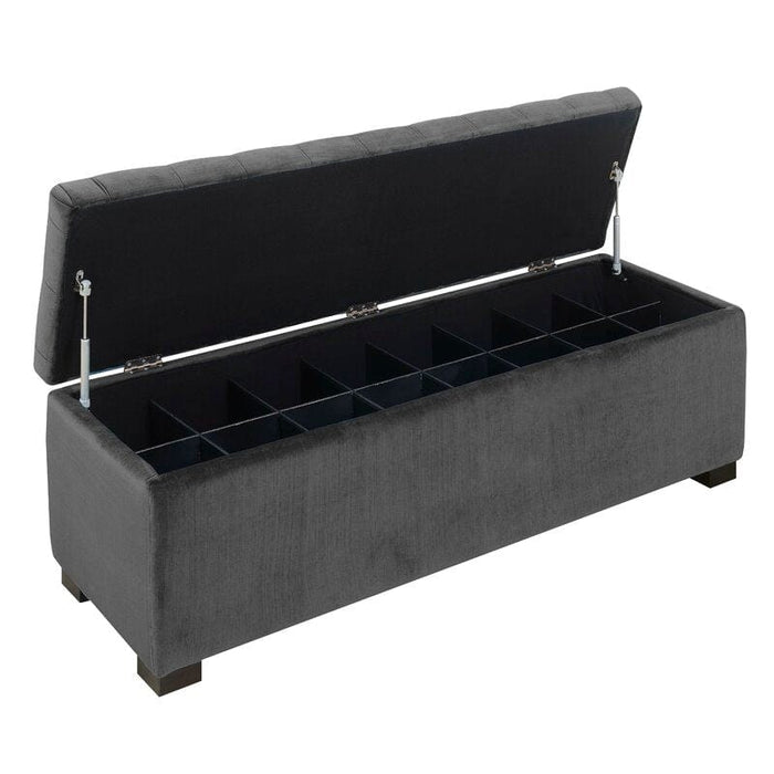 Upholstered Flip Top Storage Bench Solid Wood Bench Shoe Rack