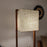 Gabrielle Wooden Floor Lamp with Brown Base and Jute Fabric Lampshade