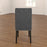 Wooden Back Side Dinning Chair in Medium Gray