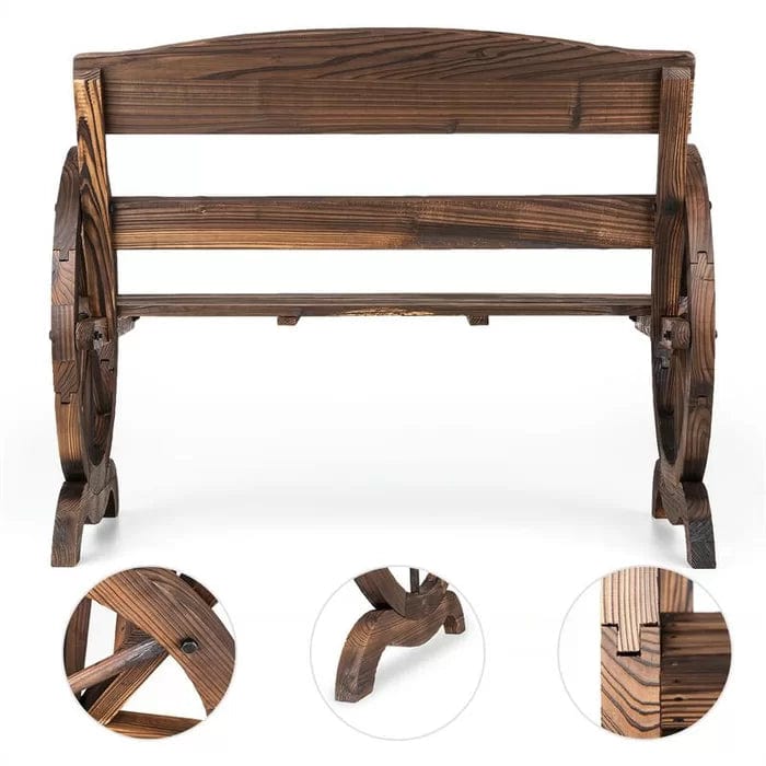 Garden bench made of solid wood