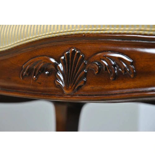 Teak Wood Upholstered Bench
