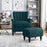 Greggs Wide Tufted Armchair and Ottoman