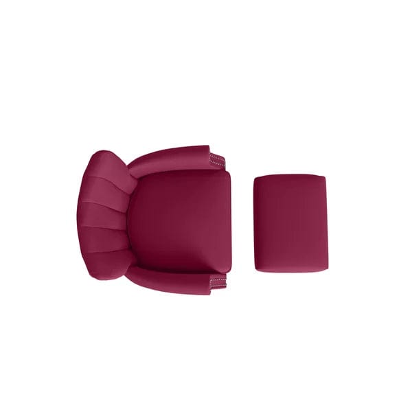 Greggs Wide Tufted Armchair and Ottoman
