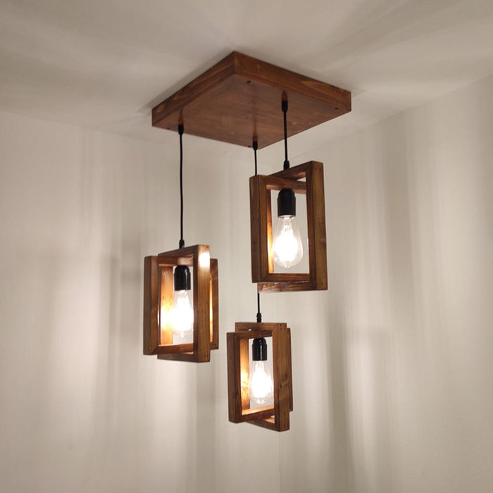 Gyro Brown Cluster Hanging Lamp